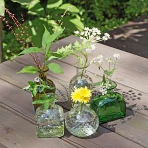 野の花子瓶(ガラス工房 橙)