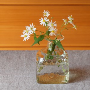 野の花小瓶(ガラス工房 橙)
