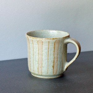 筒マグカップ アカシア灰釉(陶房 風遊舎)