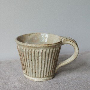 粉引き しのぎマグカップ(益子淳一)