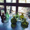 ガラス工房 橙の野の花小瓶